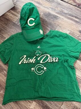 Majestic Green Logo Cotton T‑Shirt
